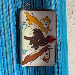 brand new chip and dale ice cream sundae wallet